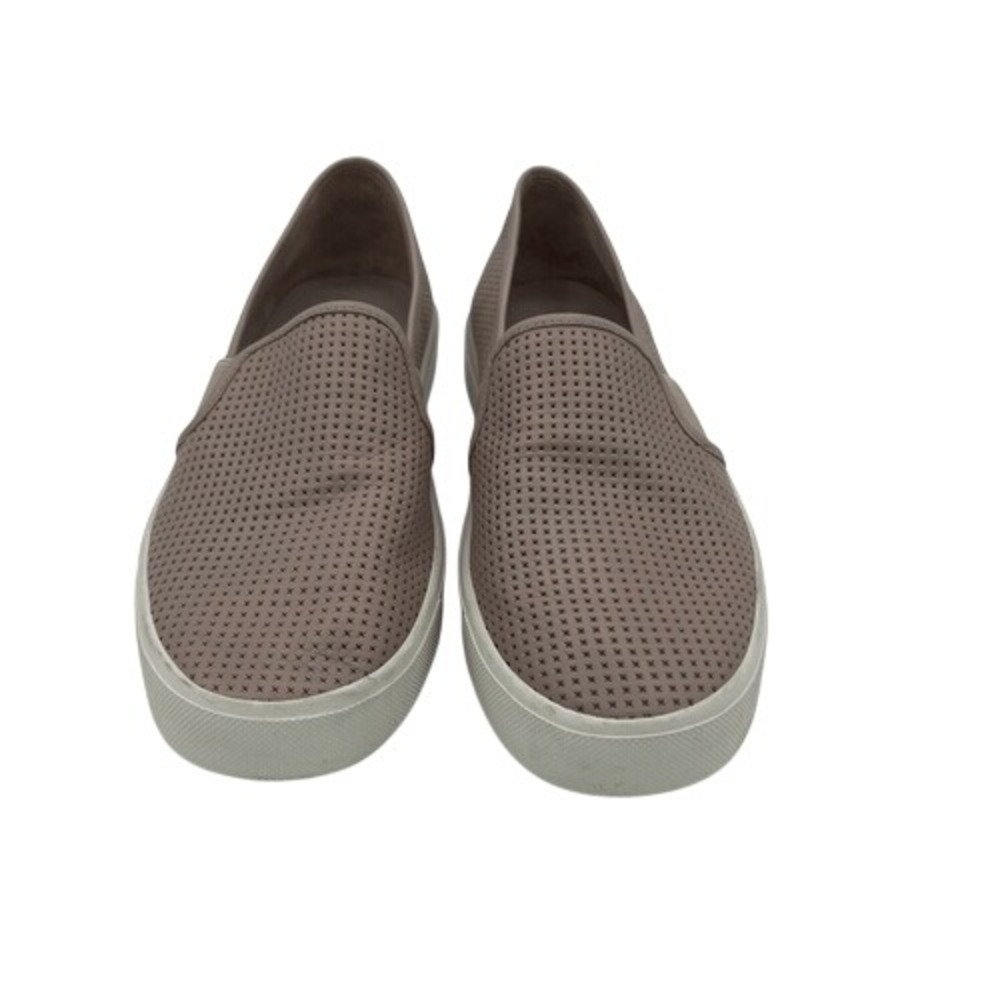 Vince Blair Taupe Perforated Leather Slip-On Sneakers Women's Size 5 - Picture 2 of 8